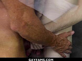Stepfathers and stepsons in steamy shower
