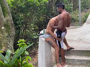Ronny's big cock outdoor adventure
