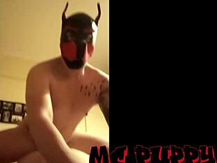 Anal sex with a chubby gay man in a fetish video called Mcpuppy