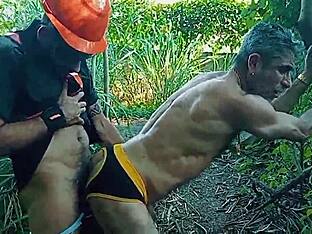 Uniformed officer's wild gay park party