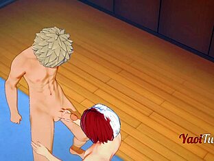 Todoroki and Bakugou in hot scenes
