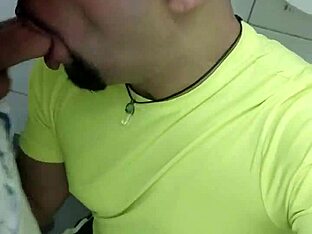 Public restroom affair with Brazilian stud