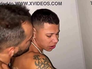 Big cock domination in homemade gay sauna video