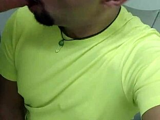 Public restroom affair with Brazilian stud