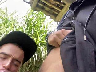 Bareback bathroom fun with Latino
