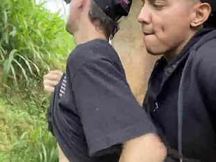 Bareback bathroom fun with Latino