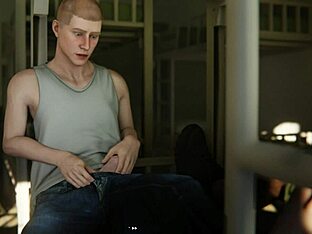 Military barracks hardcore action with monster cock friend