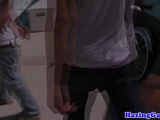 Gay college students in dorms engage in bareback sex and masturbation