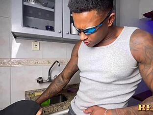 Bisexual encounter with a well-endowed black guy's cousin