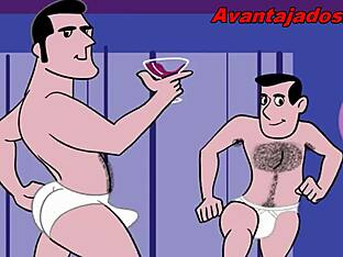 Animated gay sex cartoon at the party - Animated Brazilian Gay Cartoon Compilation