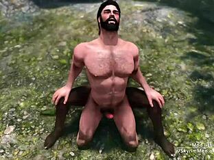 Outdoor fun at the pond with Skyrim's gay flair